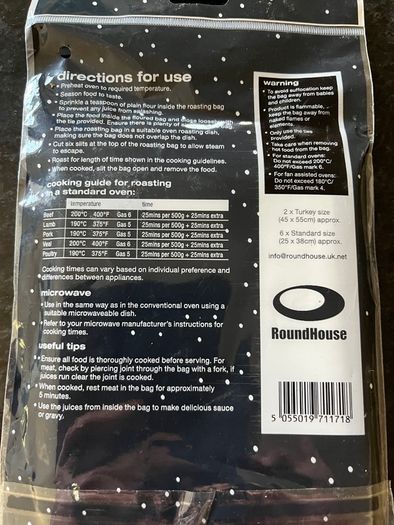 Multi Purpose Roasting Bags