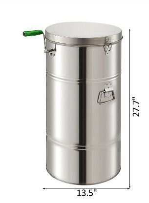 Portable Manual 2 Frame Stainless Steel Honey Extractor