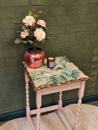 The Pink De Vine - Up-cycled Vintage Side Table