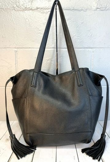 Black Michael Kors Ashbury Pebbled Leather Shoulder Hobo Bag