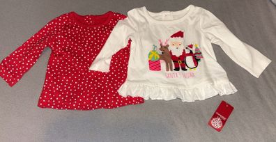 New with tag Baby girl Christmas tops 0-3 m