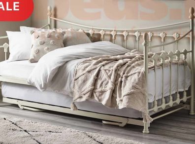 Free Cream Metal Daybed With Trundle