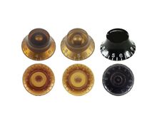 Gibson style US Spec Top Hat Knob (Amber, Black, Gold )