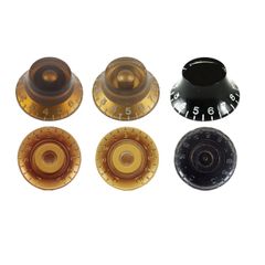 Gibson style US Spec Top Hat Knob (Amber, Black, Gold )