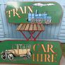 Large Old handpainted Signage Trains Image 3