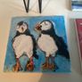 Set of five ceramic tile animal coasters with holder Image 5