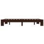 Bed Frame Dark Brown Solid Pine Wood 120x200 cm Image 5