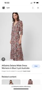 Allsaints Delano Wilde Dress UK Small BNWT