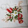 Hand Embroidered Linen Tablecloth and 12 Napkins Image 4