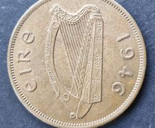 Ireland 1946 Penny 1d coin