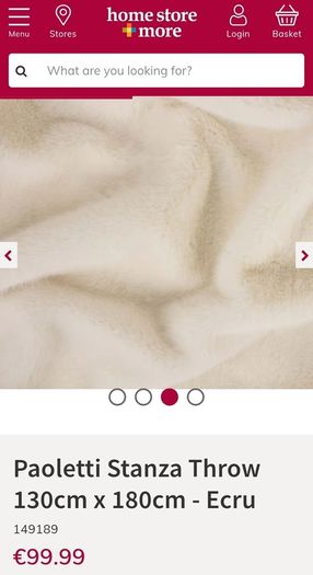 Paoletti stanza throw cream