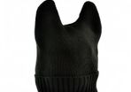 Beanie Hat With Built-in Headphones - Horned Ends, Black