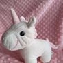 soft toy , unicorn for girl , pink and white unicorn, teddy bear, cuddly toy Image 4