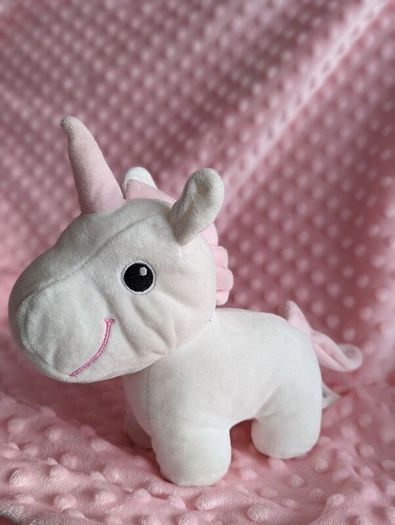 soft toy , unicorn for girl , pink and white unicorn, teddy bear, cuddly toy