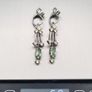 Vintage 925 Sterling Silver Glass Paste Earrings Image 9