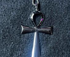 Silver Ankh Cross Necklace