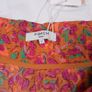 FRNCH Orange Pink Green Floral High-Waisted Tie Waist Shorts Size S Image 4