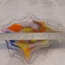 Stunning Vintage Mid Century Italian Hand-Blown Art Glass Candy Dish in a Pulled Lobe Shape with Clear Stretched Edges and a Multi-Coloured Tutti Frutti Colourway in Oranges, Yellows, Pinks and Blues, Attributed to Murano, No Sticker Image 10