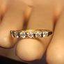 14kt Gold Filled Moissanite Band Ring Image 4