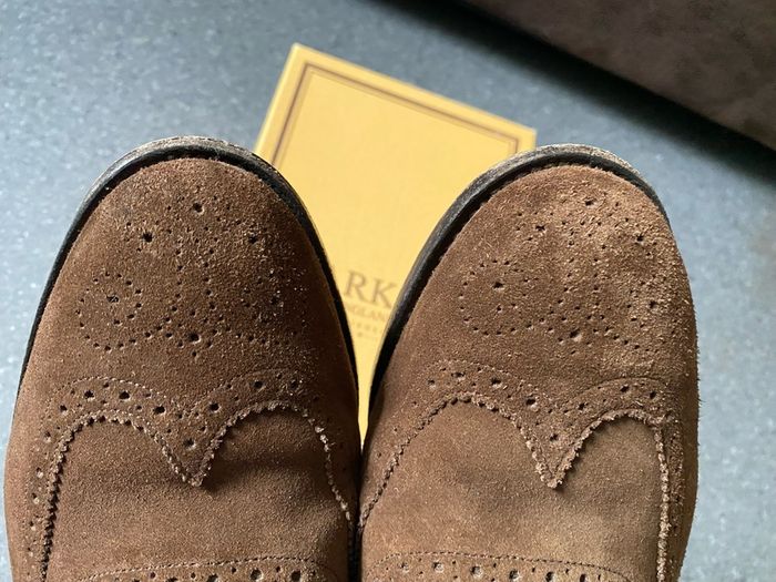 Barker England Albert Collection Castagnia Suede Hampstead Size UK8,5