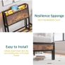 3ft Single Bed Frame with Charging Station and LED Lights, Wood Image 7