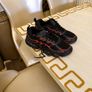 Black & Red Flame Bubble Sole Streetwear Trainers Image 2