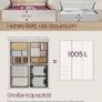 BED FRAME 160 x 200 cm Folding Slatted Base Underbed Storage Headboard Hydraulic System Image 4