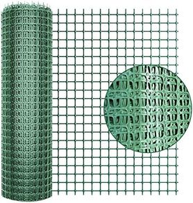 Plastic Garden Fence Animal Barrier, 1 x 20M [Heavy Duty] Outdoor Safety Temporary Fence Plastic Fencing Roll with 30Pcs Cable Ties, Reusable Netting for Construction Rabbits Chicken Lawn (Green)