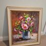 Framed Floral Oil Painting Image 3