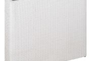Garden Raised Bed with 4 Pots 2 pcs Poly Rattan White(2x45427)