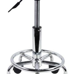 MULTIPLE COLOURS AVAILABLE  PU Leather Round Rolling Stool with Foot Rest Swivel Height Adjustment Spa Drafting Salon Tattoo Work Office Massage Stools Task Chair Small
