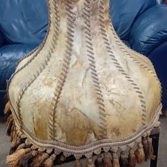 Large Vintage Cow Hide Lampshade