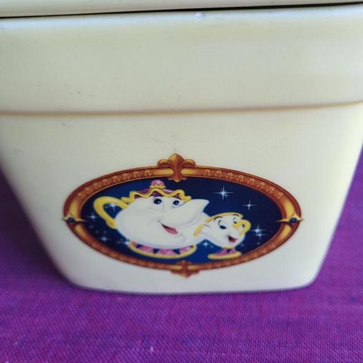 Collectable Disney Clover Butter Dish Beauty & the Beast