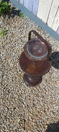 Vintage Mahogany Smoking Stand 2-Tier Side Table