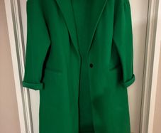 Topshop wool green coat Size 12
