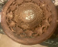 Small hand craved table free postage