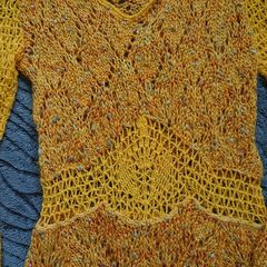 Orange Knitted Dress. Size 12