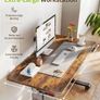 Electric Height Adjustable Standing Desk, 100x60cm Sit Stand Desk with Cable Tray, Hook and Storage Pocketse, Stand Up Desk with Memory Controller for Home Office Image 5
