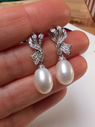 silver earrings