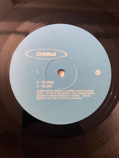 Orbital - The Saint / The Sinner - 12" Single - 1999 - FFRR Recordings