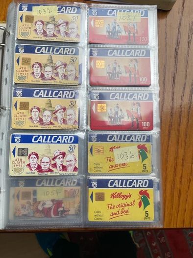 Call cards Irish all me doubles start at 1 euro each most are 2 euro each