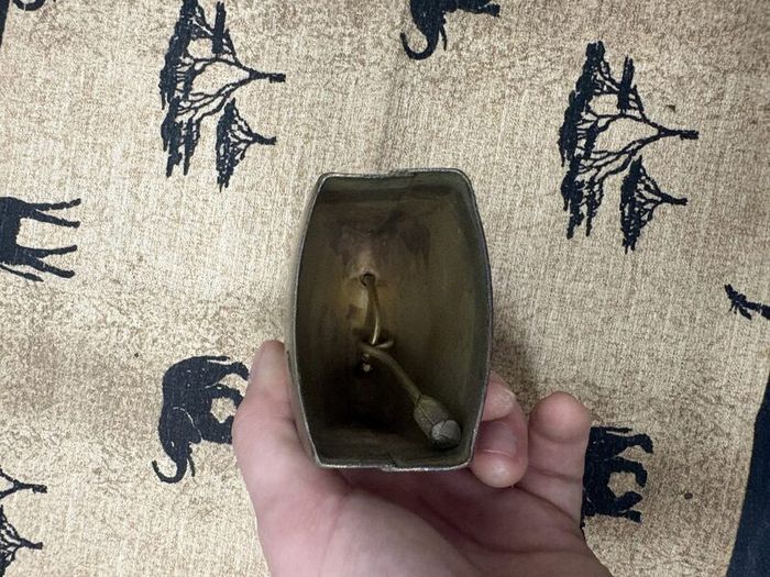 Vintage Brass Cow Bell with Loop Handle