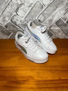 Puma Jada Rainbow Soft Foam Optimal Comfort Ladies Girls White Leather Casual Trainers UK4 EU37