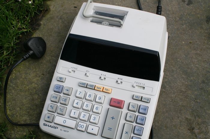Sharp EL1607P 12 DIGIT Printing Calculator Mains Powered