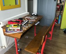 vintage school desk