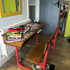 vintage school desk