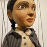 Girl With Braids Handmade Wooden Marionette Image 7