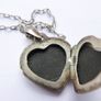 Vintage Solid 925 Sterling Silver Dual Photo Heart Locket Necklace length 20" - 3,4g Image 5