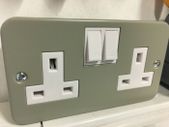 Twin Metal Clad Surface Sockets Switched Double Sockets