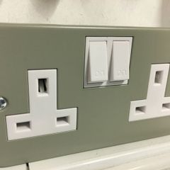 Twin Metal Clad Surface Sockets Switched Double Sockets